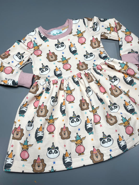 Animal Party Dress 3-4y
