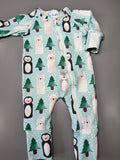 Christmas 2 Way Zip Sleepsuit