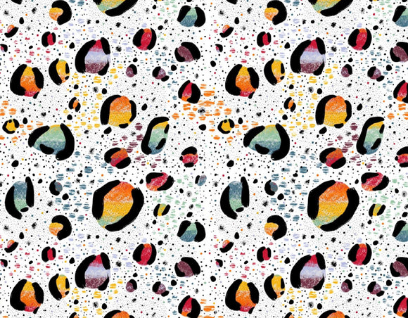 Rainbow Dotty Leopard Tshirt Dress
